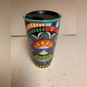 Starbucks Jessie + Katey colorful, artistic, ceramic travel tumbler lmtd edtn